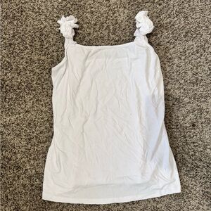 White ruffle tank top!